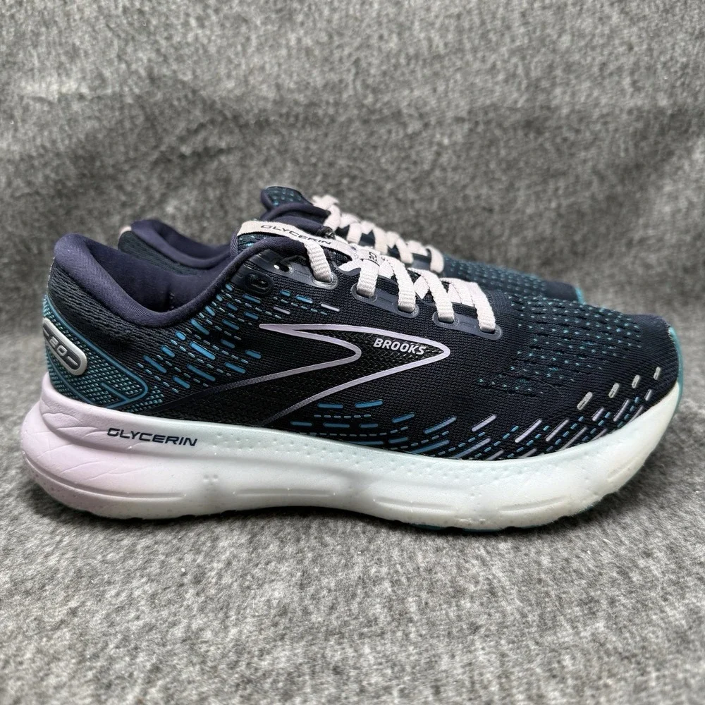 Brooks Glycerin 20 Womens Size 8.5 Navy Blue Cushioned Running Shoes 1203691